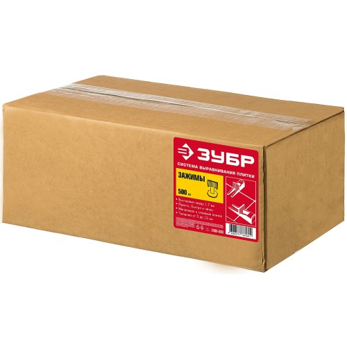 ЗУБР СВП, 1,7 мм, зажим, 500 шт, система выравнивания плитки (3386-500)