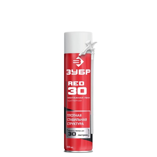 ЗУБР STD, 400 мл, адаптерная, всесезонная, SVS, выход до 22 л, монтажная пена (41140)