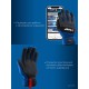 ЗУБР FLEX р.XL (10), синие, профессиональные комбинированные перчатки, работа с сенсорными экранами, Профессионал (11477-XL)