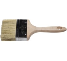 ЗУБР УНИВЕРСАЛ, 100 мм, 4″, светлая натуральная щетина, деревянная ручка, все виды ЛКМ, плоская кисть (01005-100)