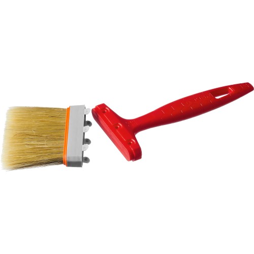 ЗУБР УНИВЕРСАЛ, 75 мм, 3″, светлая натуральная щетина, пластмассовая ручка, все виды ЛКМ, плоская кисть (01015-075)