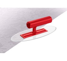 ЗУБР 220 х 90 мм, овальная, прозрачная, штукатурная пластиковая гладилка (0810-2)