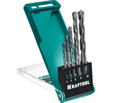 KRAFTOOL Hard, 5 шт: 4-5-6-8-10 мм, набор сверл по по твёрдым материалам (29177-H5)