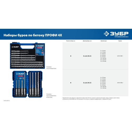 ЗУБР ПРОФИ-4Х 5x160 мм, SDS-plus бур (29313-160-05)