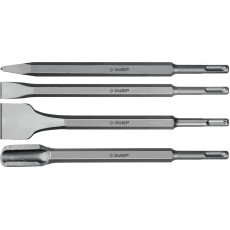 ЗУБР БУРАН, 4 шт, 250 мм, SDS-plus, набор зубил, Профессионал (29360-H4)