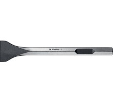 ЗУБР БУРАН, 80 х 400 мм, HEX 28, плоское изогнутое зубило, Профессионал (29372-80-400)