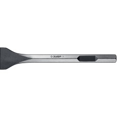 ЗУБР БУРАН, 80 х 400 мм, HEX 28, плоское изогнутое зубило, Профессионал (29372-80-400)