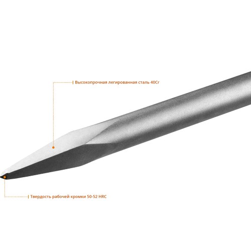 ЗУБР БУРАН, 400 мм, HEX 30, пикообразное зубило (29375-00-400)