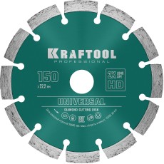 KRAFTOOL LASER-UNIVERSAL 150 мм (22.2 мм, 10х2.4мм), алмазный диск (36680-150)