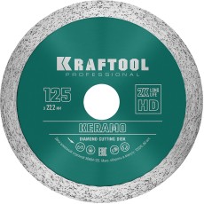 KRAFTOOL KERAMO, 125 мм, (22.2 мм, 10 х 1.6 мм), сплошной алмазный диск (36684-125)