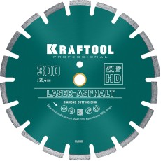 KRAFTOOL LASER-ASPHALT 300 мм (25.4/20 мм, 10х3.2 мм), алмазный диск (36687-300)