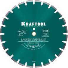 KRAFTOOL LASER-ASPHALT 450 мм (25.4/20 мм, 10х4.0 мм), алмазный диск (36687-450)