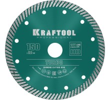 KRAFTOOL Turbo, 150 мм, (22.2 мм, 10 х 2.4 мм), сегментированный алмазный диск (36682-150)
