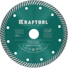 KRAFTOOL Turbo, 150 мм, (22.2 мм, 10 х 2.4 мм), сегментированный алмазный диск (36682-150)