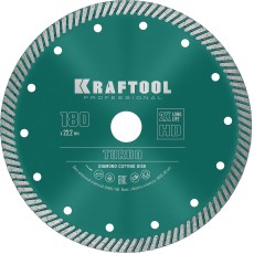 KRAFTOOL Turbo, 180 мм, (22.2 мм, 10 х 2.6 мм), сегментированный алмазный диск (36682-180)