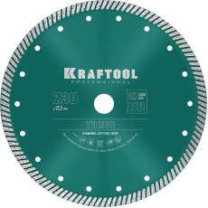 KRAFTOOL Turbo, 230 мм, (22.2 мм, 10 х 2.8 мм), сегментированный алмазный диск (36682-230)