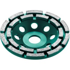 KRAFTOOL Double, d 125 мм, двухрядная алмазная шлифовальная чашка, INDUSTRIAL (33369-125)