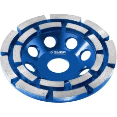 ЗУБР d 115 мм, двухрядная алмазная шлифовальная чашка, Профессионал (33372-115)