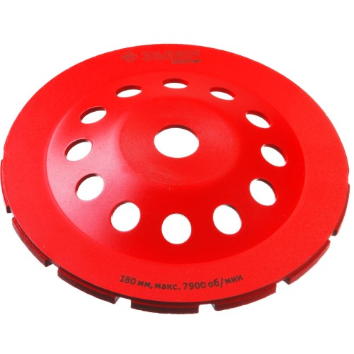 ЗУБР d 180 мм, двухрядная алмазная шлифовальная чашка (33376-180)