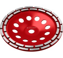 ЗУБР d 230 мм, двухрядная алмазная шлифовальная чашка (33376-230)