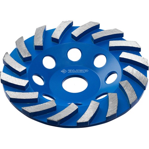 ЗУБР Турбо, d 125 мм, сегментная алмазная шлифовальная чашка, Профессионал (33370-125)