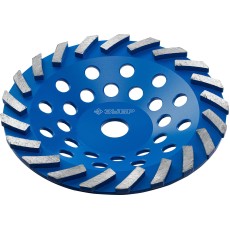 ЗУБР Турбо, d 180 мм, сегментная алмазная шлифовальная чашка, Профессионал (33370-180)