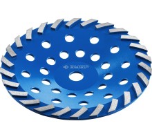 ЗУБР Турбо, d 230 мм, сегментная алмазная шлифовальная чашка, Профессионал (33370-230)