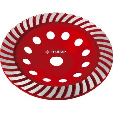 ЗУБР Турбо, d 180 мм, сегментированная алмазная шлифовальная чашка (33375-180)