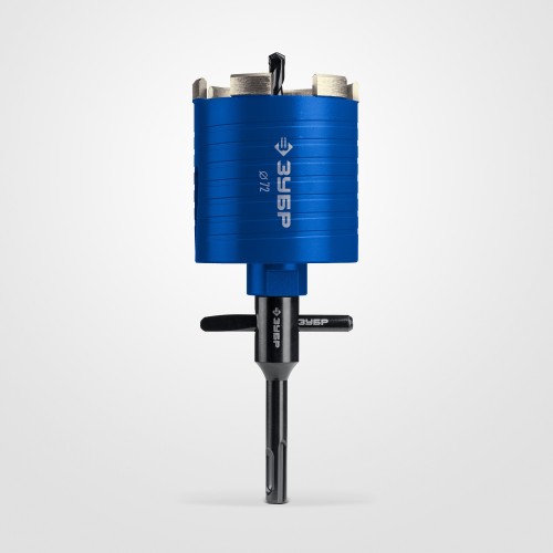 ЗУБР АСК d 72 мм (М16, рабочая глубина 75 мм, лазерная сварка), алмазная сегментная коронка для подрозетников, Профессионал (29875-72)