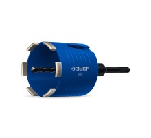 ЗУБР АСК d 82 мм (М16, рабочая глубина 75 мм, лазерная сварка), алмазная сегментная коронка для подрозетников, Профессионал (29875-82)