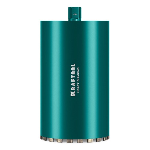 KRAFTOOL DIAMOND 250 мм (450 мм, 1 1/4″, лазерная сварка сегментов), Алмазная Коронка по железобетону (29825-250)