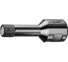 ЗУБР АВК, d 12 мм, (М14, 15 мм кромка), вакуумная алмазная коронка, Профессионал (29865-12-M14)