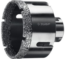 ЗУБР АВК, d 65 мм, (М14, 15 мм кромка), вакуумная алмазная коронка, Профессионал (29865-65)