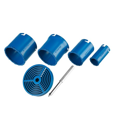 ЗУБР 6 шт, 33, 53, 67, 73 мм, карбид вольфрама, набор кольцевых коронок, Профессионал (33350-H6)