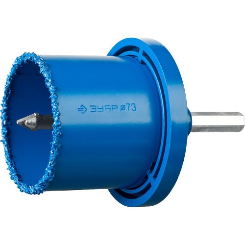 ЗУБР 6 шт, 33, 53, 67, 73 мм, карбид вольфрама, набор кольцевых коронок, Профессионал (33350-H6)