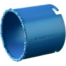 ЗУБР 73 мм, L 55 мм, карбид вольфрама, коронка кольцевая, Профессионал (33350-73)