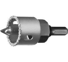 ЗУБР 32 мм, L 25 мм, карбид вольфрама, коронка-чашка с державкой и сверлом, Профессионал (33360-032)