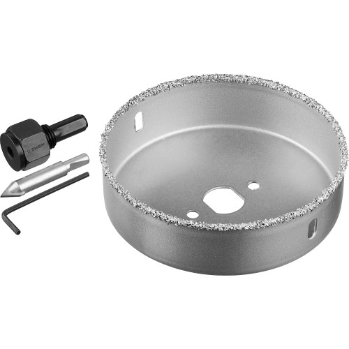 ЗУБР 102 мм, L 25 мм, карбид вольфрама, коронка-чашка, Профессионал (33360-102)