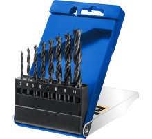 ЗУБР 8 шт: (3-4-5-6-7-8-9-10 мм), М-образная заточка, набор спиральных сверл по дереву, Профессионал (29421-H8)