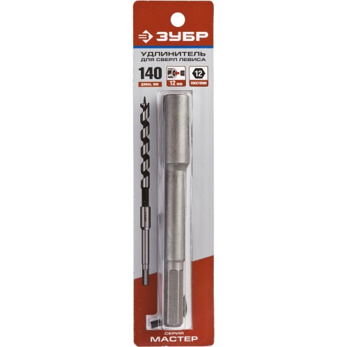 ЗУБР 140 мм, HEX 12.5 мм, удлинитель для сверл левиса (2953-12-140)