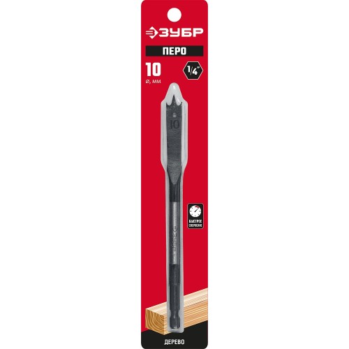 ЗУБР 10 x 152 мм, с боковыми подрезателями, перовое, cверло по дереву (29505-10)