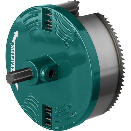 KRAFTOOL 5 шт, (68-74-80-90-100 x 32 мм), наборная кольцевая пила по дереву (29584-H5-32)