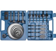 ЗУБР 28 предм., набор коронок по дереву и сверл (29555-H28)