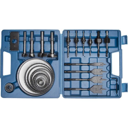 ЗУБР 28 предм., набор коронок по дереву и сверл (29555-H28)