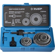 ЗУБР 8 коронок, 19-64 мм, набор коронок по дереву (2955-H11)