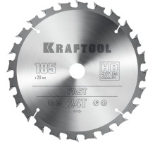 KRAFTOOL Fast, 185 х 20 мм, 24Т, пильный диск по дереву (36950-185-20)