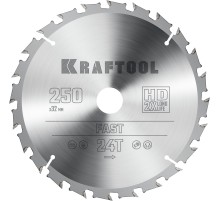 KRAFTOOL Fast, 250 х 32 мм, 24Т, пильный диск по дереву (36950-250-32)