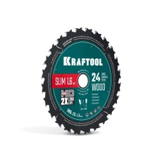 KRAFTOOL Slim wood cut 165 х 20 x 1.6 мм, 24Т, диск пильный по дереву, (36955-165-20-24)