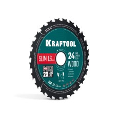 KRAFTOOL Slim wood cut 190 х 30 x 1.6 мм, 24Т, диск пильный по дереву, (36955-190-30-24)