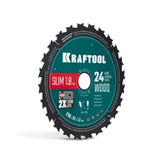 KRAFTOOL Slim wood cut 216 х 30 x 1.8 мм, 24Т, диск пильный по дереву, (36955-216-30-24)